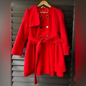 💥SALE💥 Vintage Women’s Red Princess Coat With Belt Lined Small Medium